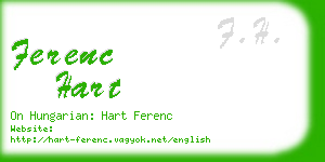 ferenc hart business card